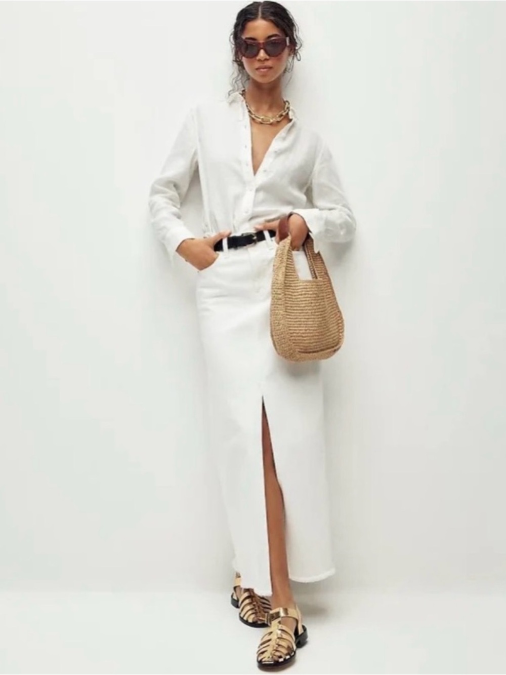 J.Crew Denim Maxi Skirt